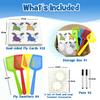 32 Colorful Erasable Double-Sided Fly Swatter Cards Set: Kindergarten Teaching Aids, Home Learning ABC,color,math,sight word