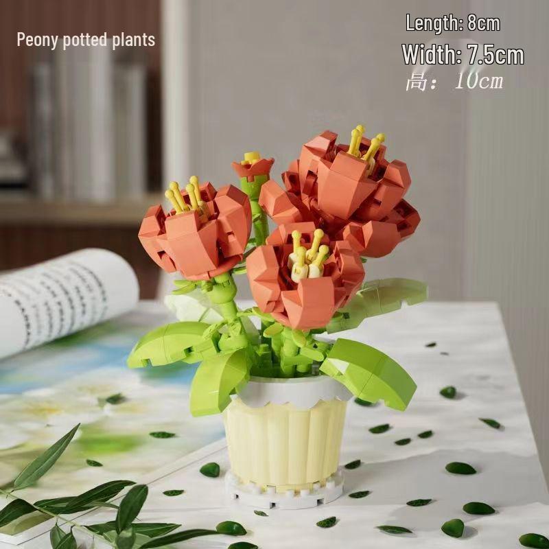 Flower Fairy Sunflower Butterfly Building Blocks - Compatible with Lego, Small Parts, Assembled Ornaments.