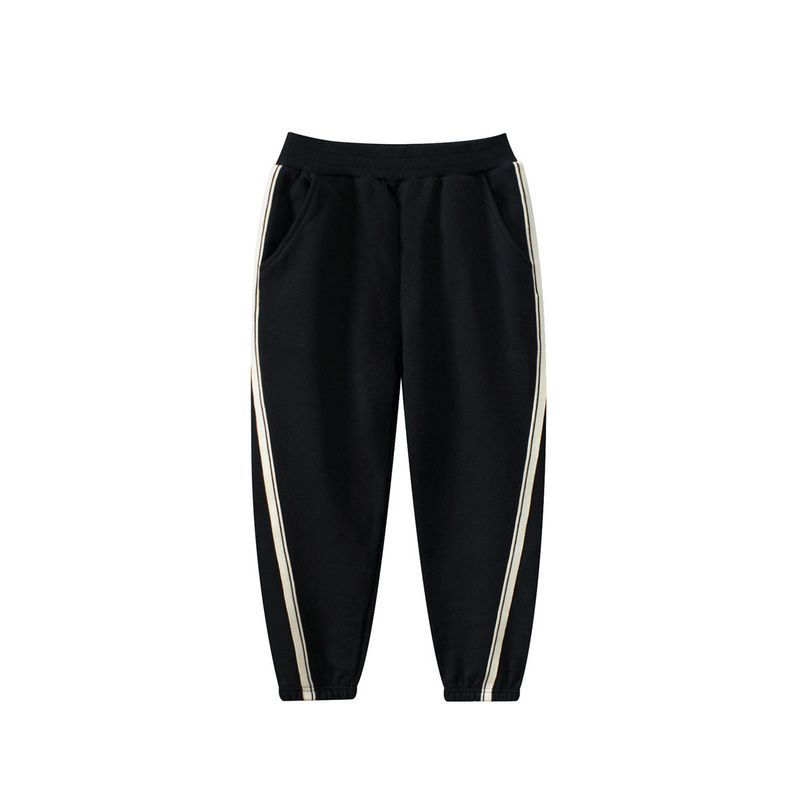 Boys and Girls Pants, Spring and Autumn Sports Pants, Long Pants, Medium and Large Children s Pure Cotton Thick Terry Children s Casual Pants Dt5511H Black (300g Large Terry) 120 cm
