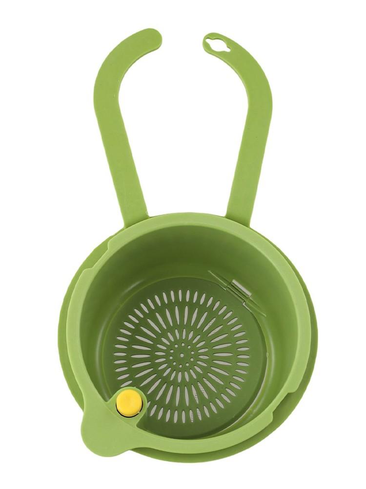 Multi Use Sink Hanging Strainer Basket with Detachable Bottom Cover and Filter