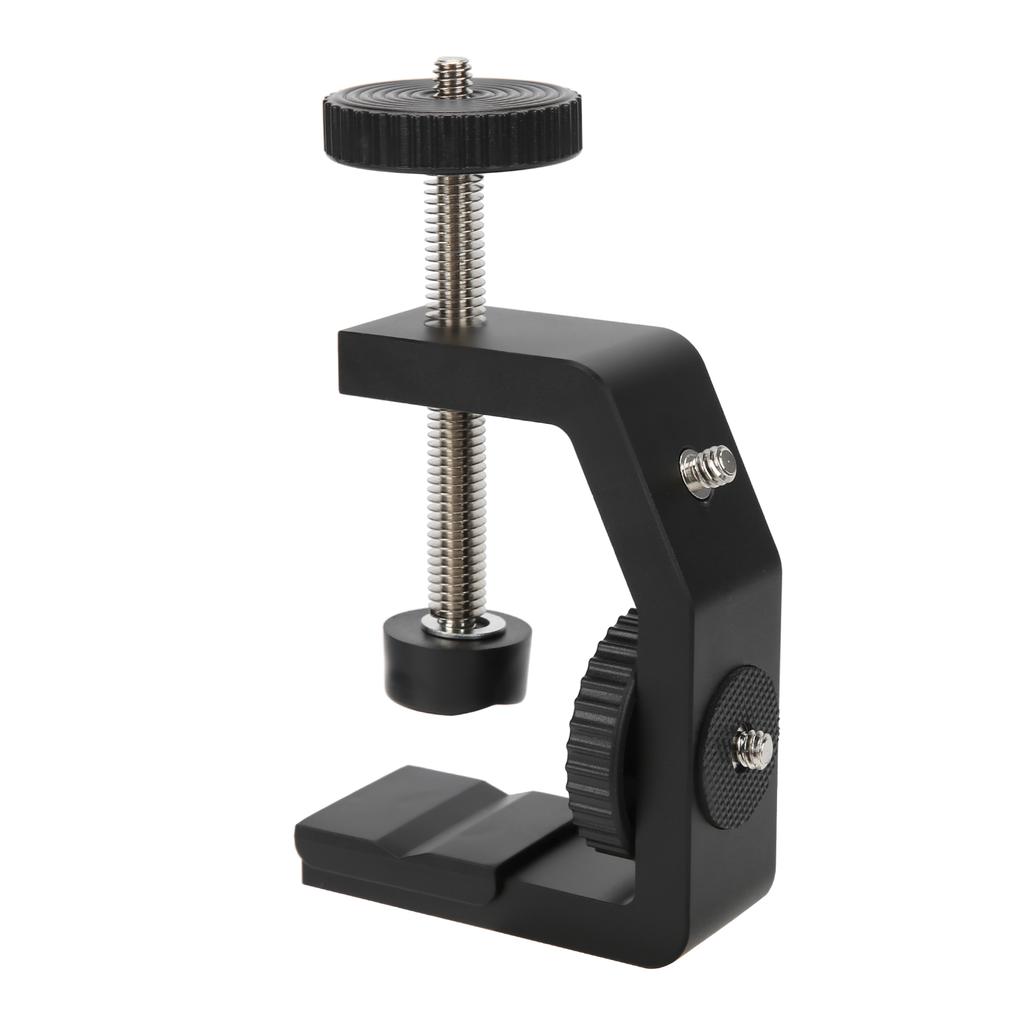 Desk Camera Mount Stand Aluminum Tabletop Desk C Clamp Light Stand with 1 4in Screw(Large CClamp )