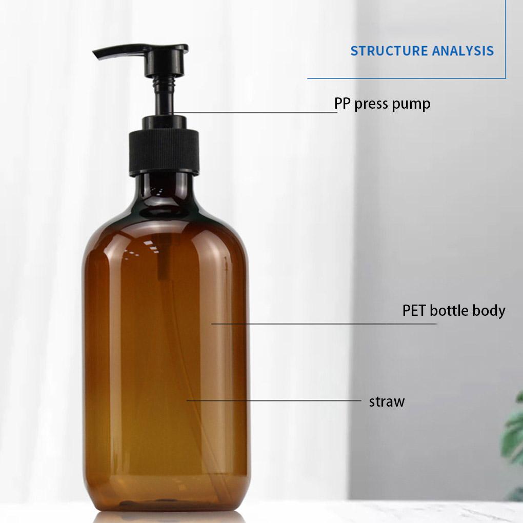 Dozator de Lichid 500ml Baie Călătorie Portabil Sticlă Golă Recipient Reîncărcabil Blat Toaletă Dozare Reutilizabil