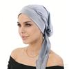 Berretto foulard in finta seta tinta unita, berretto con treccia elastica sulla fronte, berretto da pirata, alta qualità