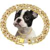 Hundekæde Halsbånd Luksus Guld Kæledyr Metal Kæde Halsbånd Til Små Mellemstore Store Hunde Katte Kæledyr Smykker Halskæde Tilbehør