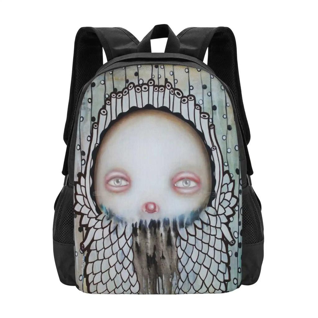 Opulence Hot Sale Schoolbag Backpack Fashion Bags Opulence Monster Vomit Puke Barf Fine Art Surrealism New Brow Low Brow Face