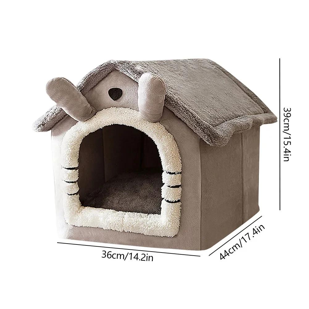 Cute Cusion Kennels PP Cotton Fluffy Dogs Room Half-Closed Puppy Sleeping Nest Foldable Home Puppy Pet Products
