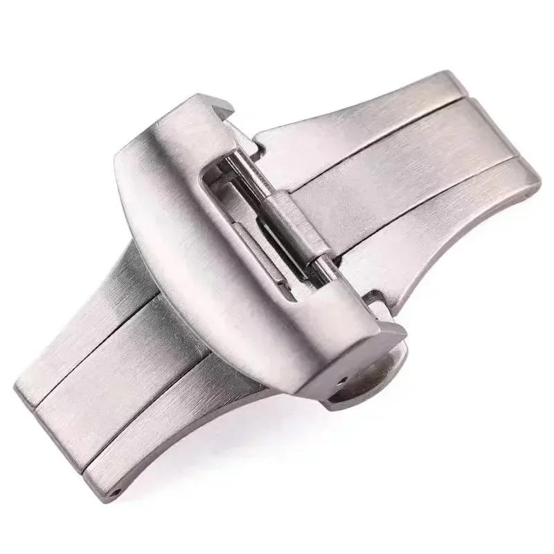20mm 22mm Metalen Gesp Vlinder Massief Roestvrij Staal Sluiting voor Panerai Gepolijst Mat Vouwknop Horloge Accessoires