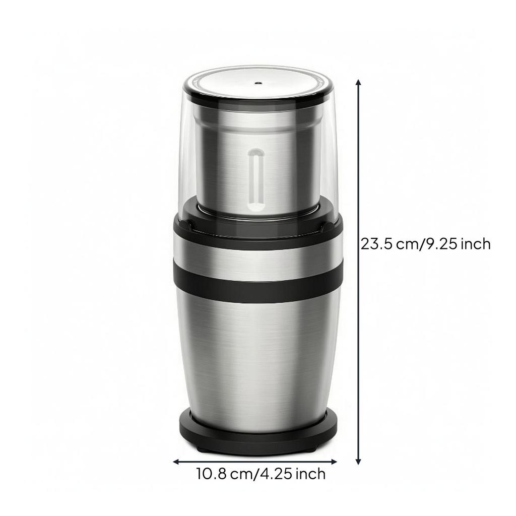 Electric Grinding with Detachable Cup Stainless Steel Wet and Dry Easy to Clean Blending for Home
