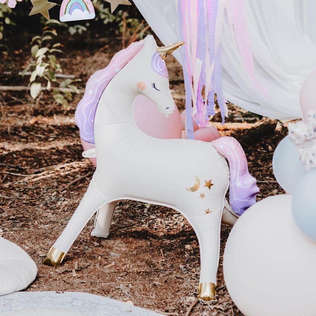 PartyDeco Standing Unicorn FB247 Film and Aluminum Balloons
