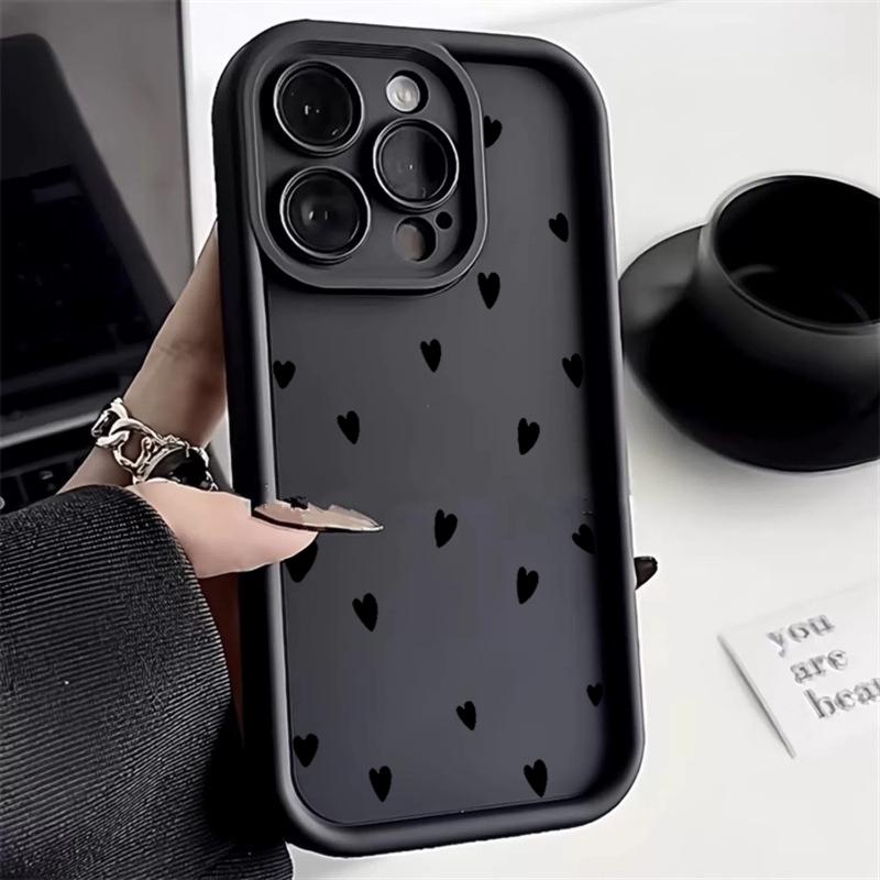 Cute Love Heart Silicone Phone Case For Xiaomi Redmi Note 14 13 12 Pro Plus 5G 12S 11S 11 Redmi 13C 14C 13 4G Shockproof Cover