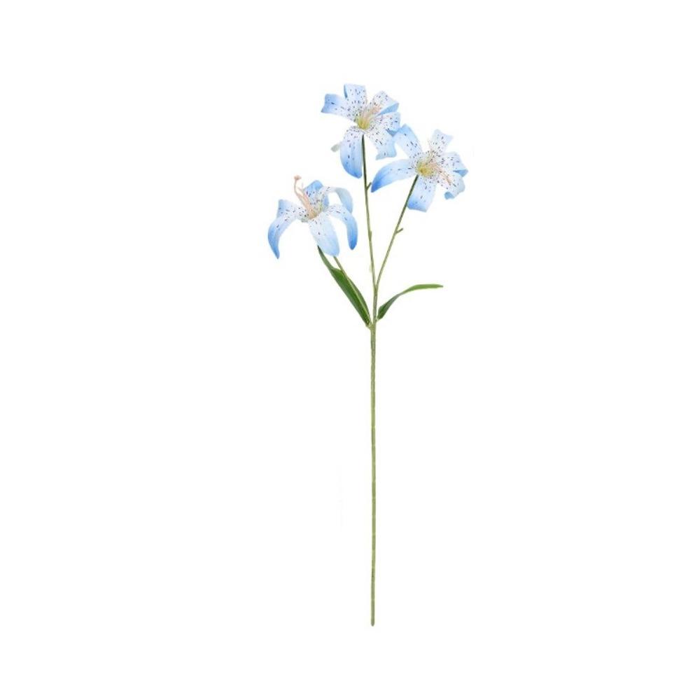 

3/6 Heads Artificial Lilis DIY Flower Floral Arrangement Simulation Flowers Multicolor Plastic Fake Flowers светло-синий