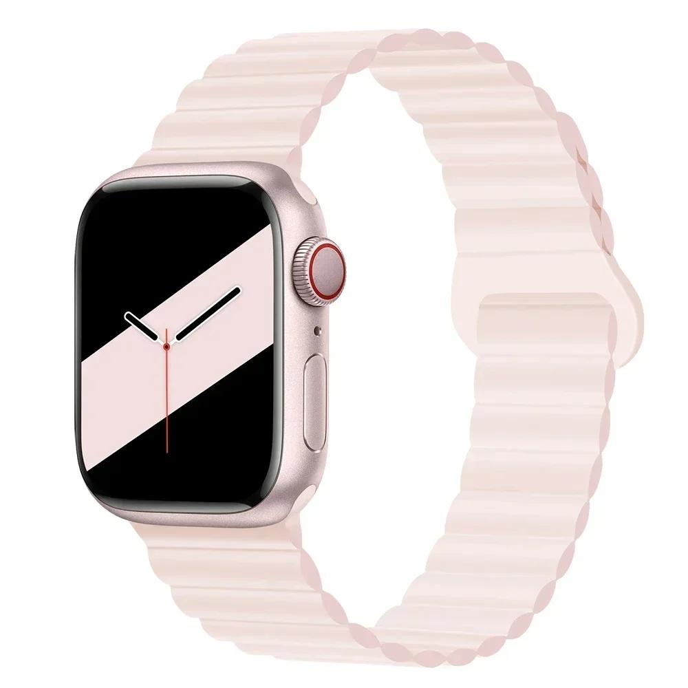 Magnetic Strap For Apple Watch Bands 45mm 38mm 49mm 40 42 41mm Silicone Sport Bracelet iWatch Series ultra 10 9 6 5 7 8 se 44mm