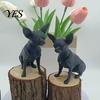 Black Dog Decor 3D Printed Chihuahua Figurine, Modern Statue, Plastic Stable Ornament Puppy Sculpture for Desk Decoration, Gift Pet Lovers Statue