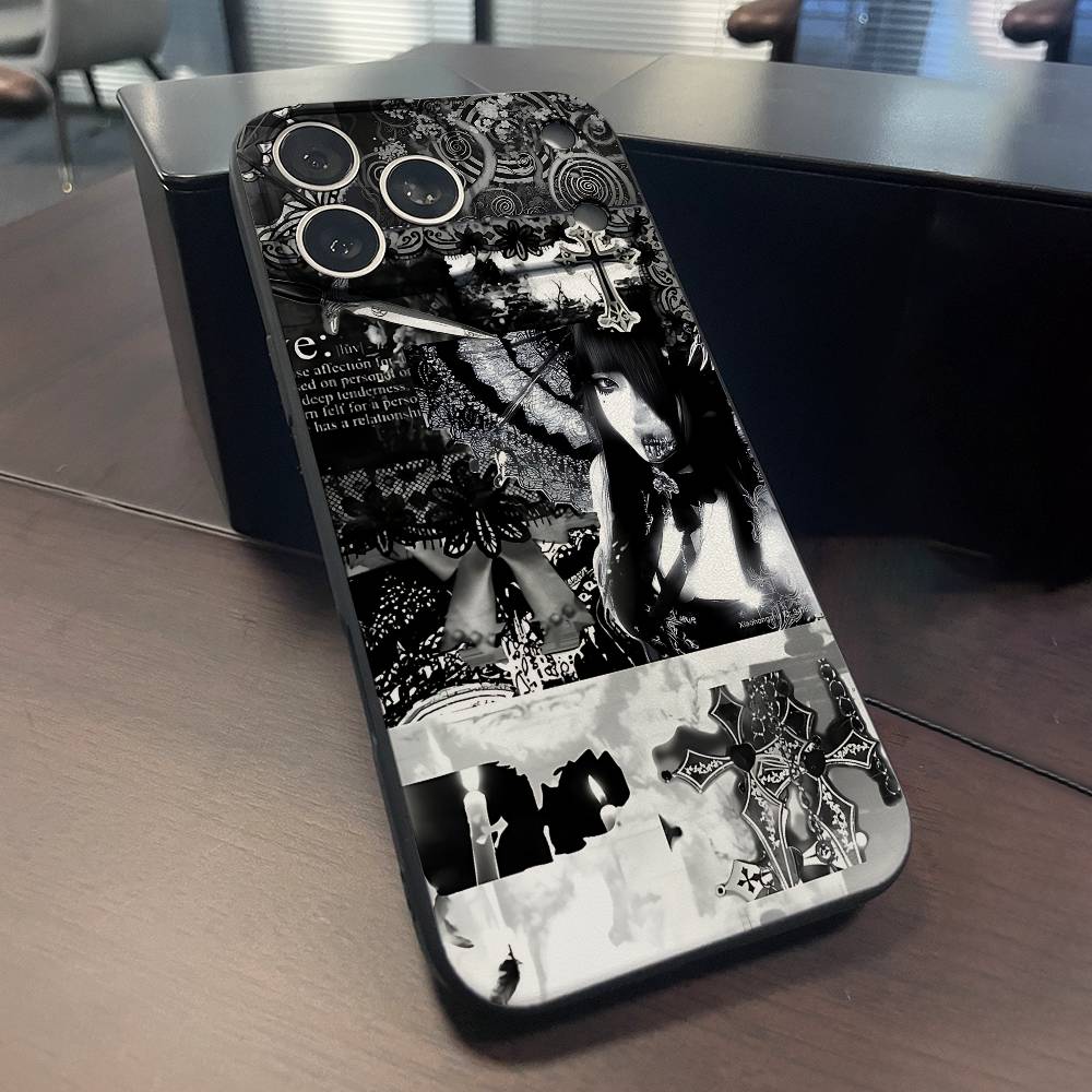 Emo Ich weiß nicht Dunkle Handyhülle Für iPhone 15,16,17,13,14,11,12,Pro,Max,Plus,E,Air,Mini Schutzhülle