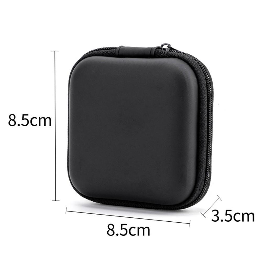 

New Mini EVA Storage Box Black Portable Zipper Earphone Case Pouch Carrying Bag for Earphone