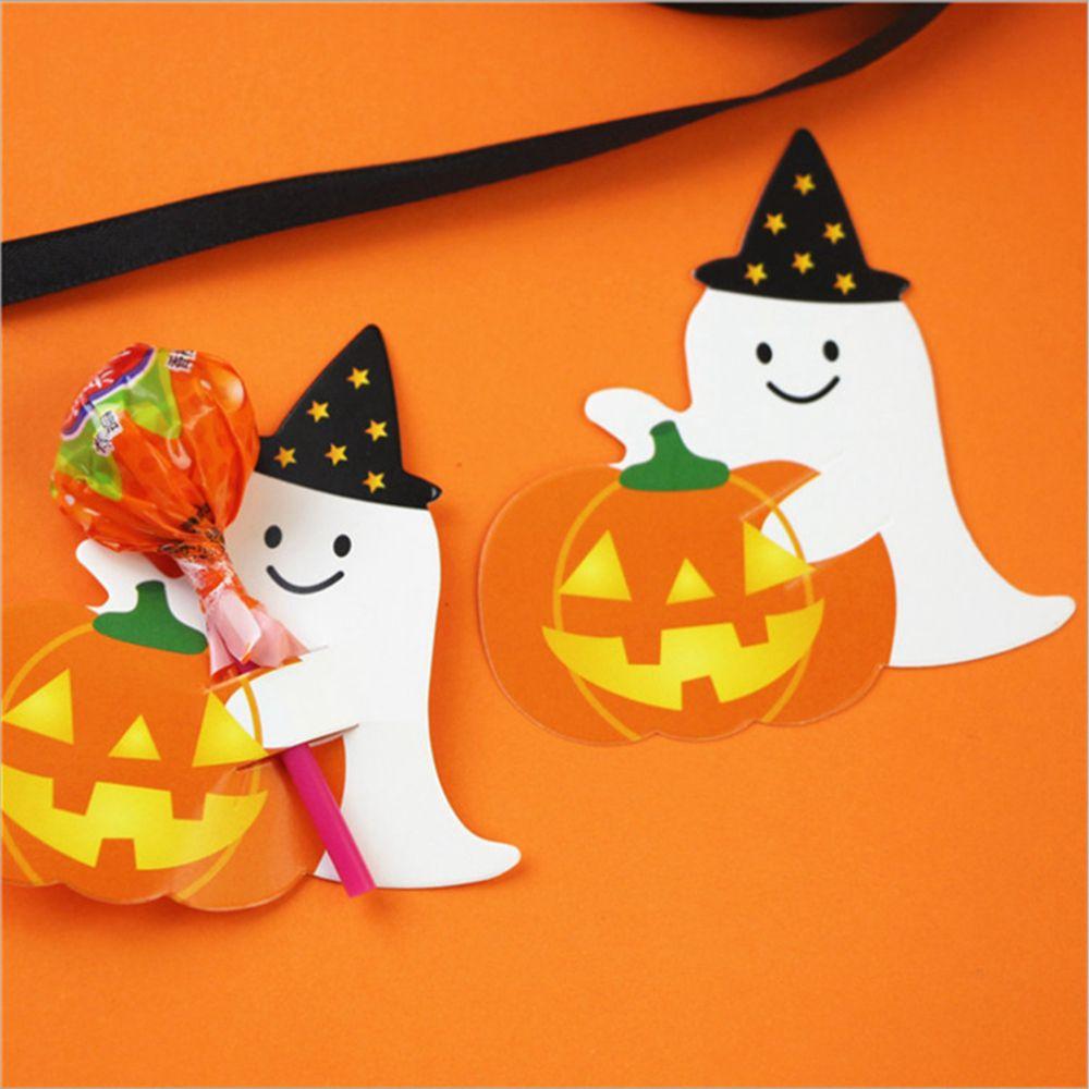 Ghost Pumpkin Style Kids Gift DIY Children Day for Toddler Party Supplies Halloween Lollipop Cards Candy Decorations