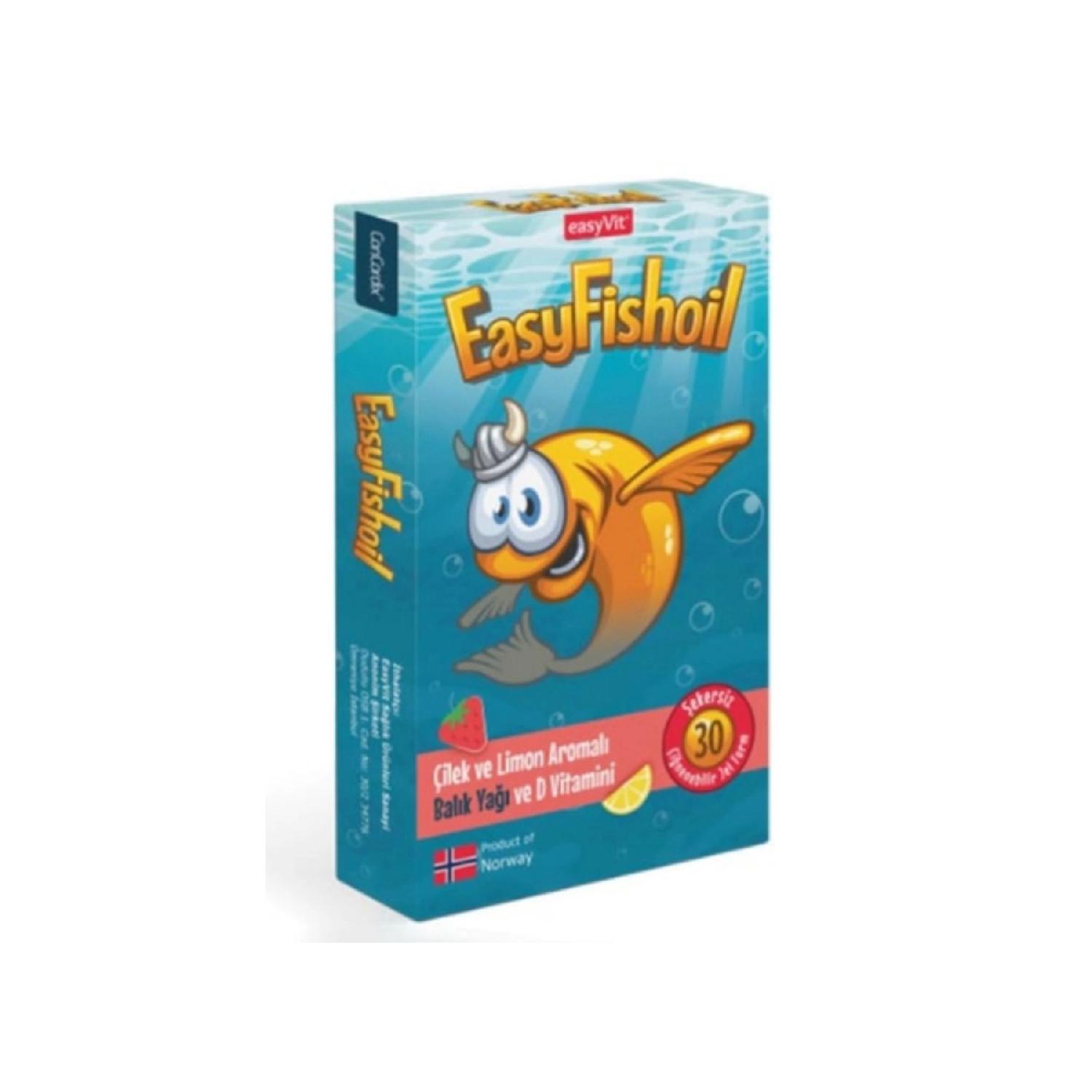 

Easyfishoil Children s Strawberry And 30 Chewing Tablets With Lemon Flavored