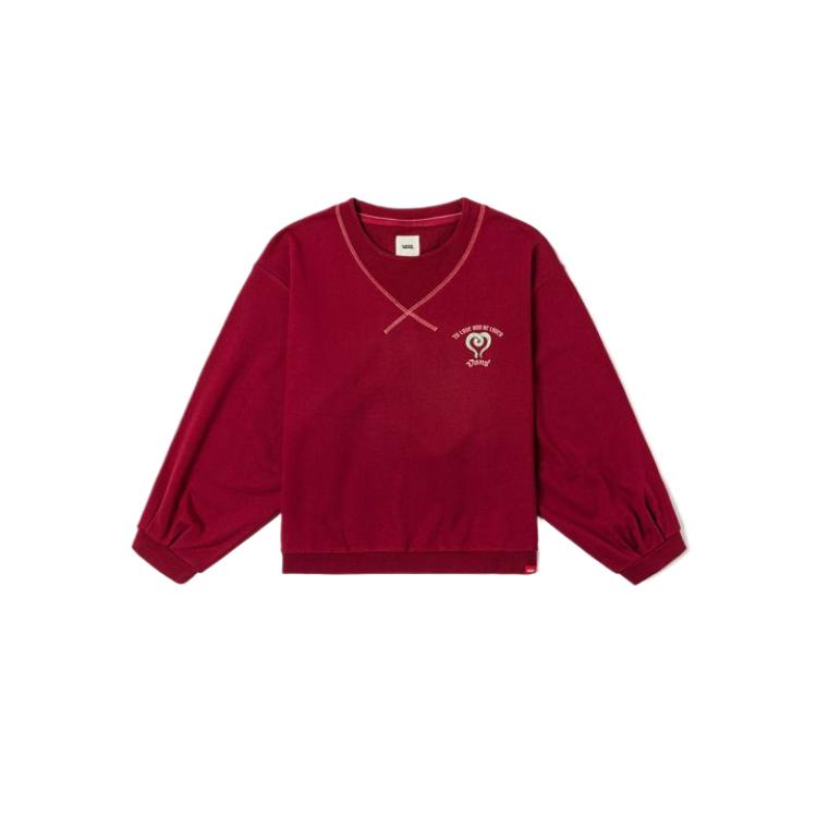 

Vans Comfortable Casual Warm Loose Hoodie Year Of The Snake Edition Women hoodies Red VN000P3HBQS M