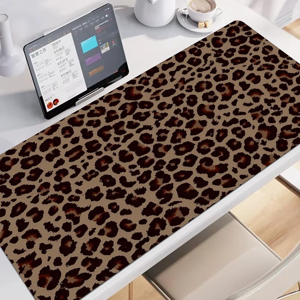 Leopard Print Mouse Pad Extended Pads Large Gaming Nonslip Gamer Keyboard Mousepads Laptop Tablet Mat Mini Pc Playmat
