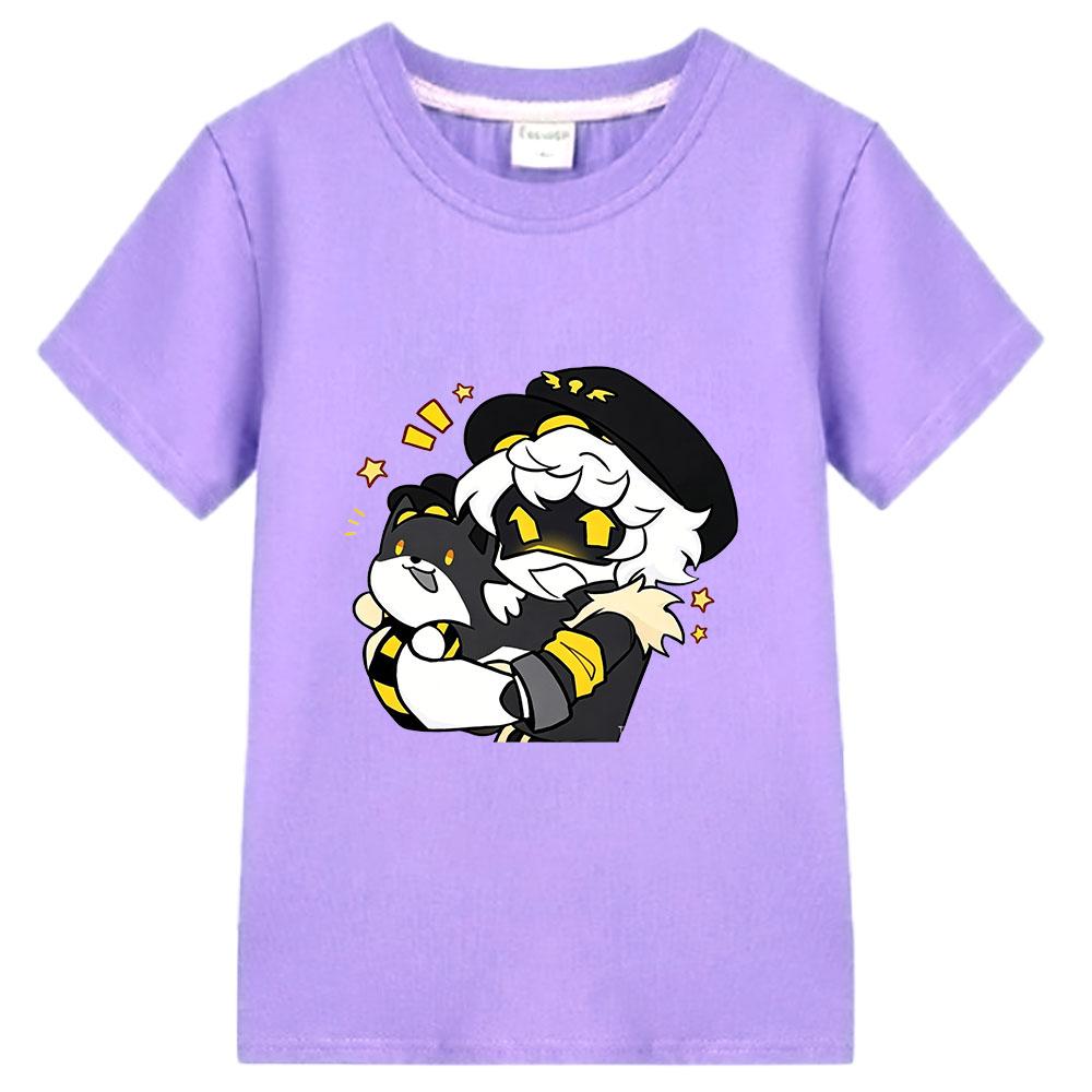 100% Baumwolle Spiel Mord Drohnen Kinder T-Shirt Cartoon Print Kinder T-Shirts Streetwear Jungen Mädchen Sommer Oberteile Rundhals Kurzarm