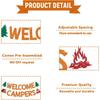Welcome Campers Banner - Camping Theme Birthday Bachelorette Party Decor, Family Camp Day Party Decor, Forest Adventure Baby Shower Decorations