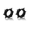 1 Pair Punk Titanium Steel Ear Clip/Ear Stud Earrings For Men Women Black Pierced/No Pierced Fake Ear Circle Pop Jewelry