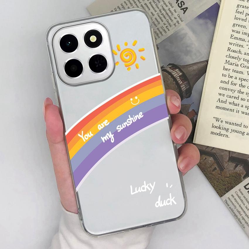 For Huawei 400 Pro Honor X6c X8c X7a X8a Phone Bags Cute Giraffe Patterns Ultra Thin Transparent TPU Anti Slip Protective Back Covers For Huawei Shell