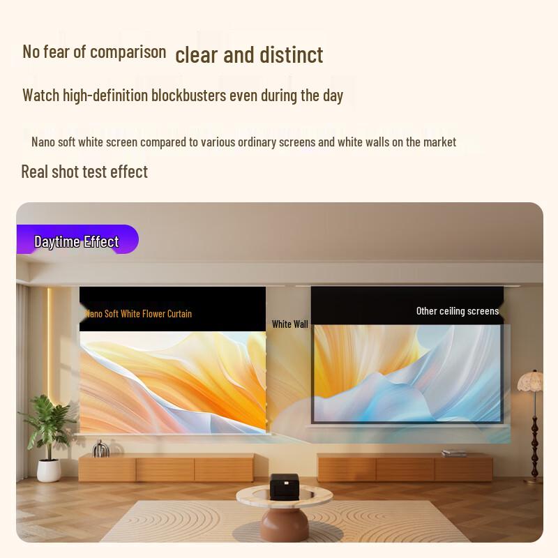 Pang Juren AI Smart Electric Recessed Projection Screen