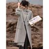 XWI Women's 100% Wool Stand Collar Double-Faced Winter Coat