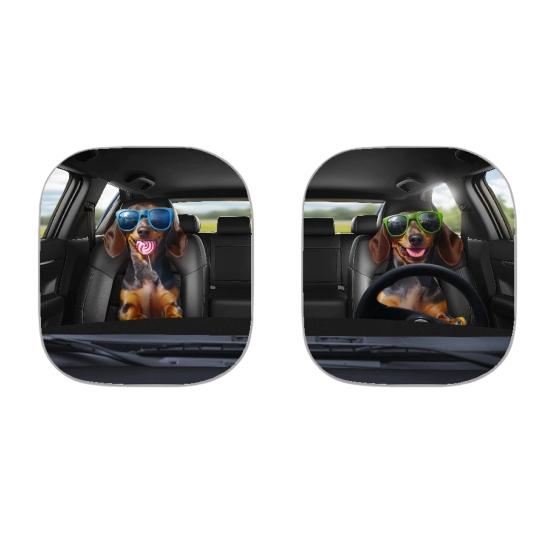 2Pcs Animal Print Car Sun Shade High-Density Aluminum Foil Windshield Sunshade Blocks UV Rays Sun Visor All-Season Protection Vehicle Sun Protector