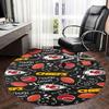 Kansas City Chiefs Touchdown Round Chair Mat - Sports Themed Office Carpet, Home