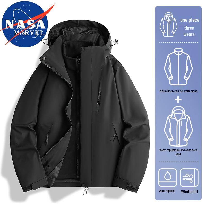 

NASA MARVEL Men s Hooded Casual Sports Jacket 5XL