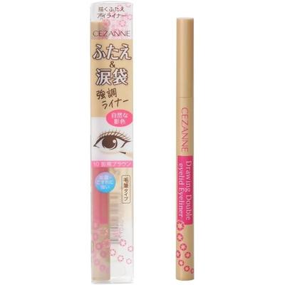 Drawing Double Eye Liner 10 Shadow Brown 0.6ml Liquid 3 Pieces