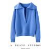 Women's Cashmere Polo Neck Sweater - Loose Fit, Versatile Autumn/Winter Knit Base Layer