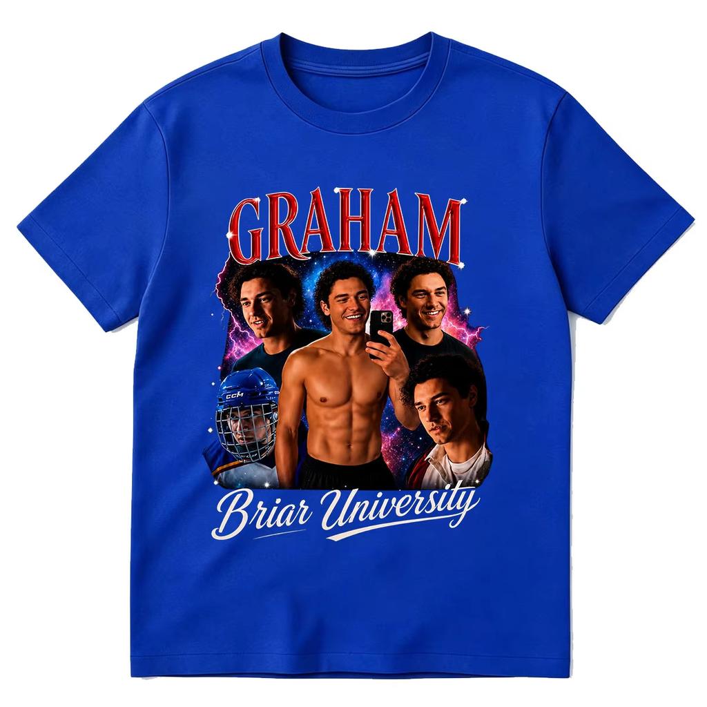 2026 Summer Fashion Trendy Tee Off Campus TV Series T-shirts Garrett Graham Briar University Hockey T-shirt Short Sleeve Casual Clothing
