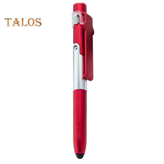 

Шариковая ручка 4-в-1 со стилусом, светодиодной подсветкой, подставкой для телефона, обеспечивает плавное письмо, удобно держать, эргономичная шариковая ручка красный