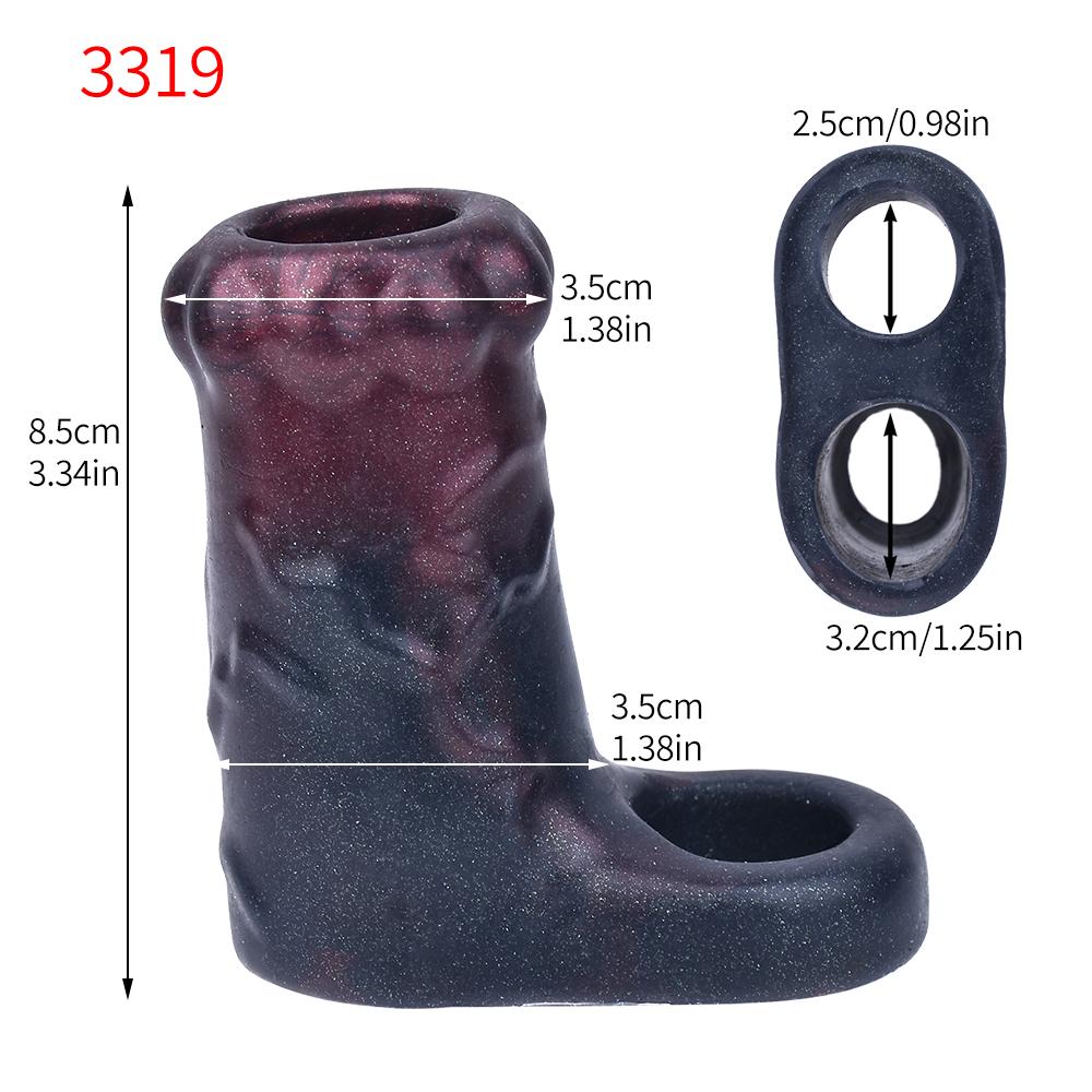 SXXY Real Veins Lifelike Closed Head Penis Sleeve For Men Dick Enlargement Silicone Reusable Condom Sex Products For Adult