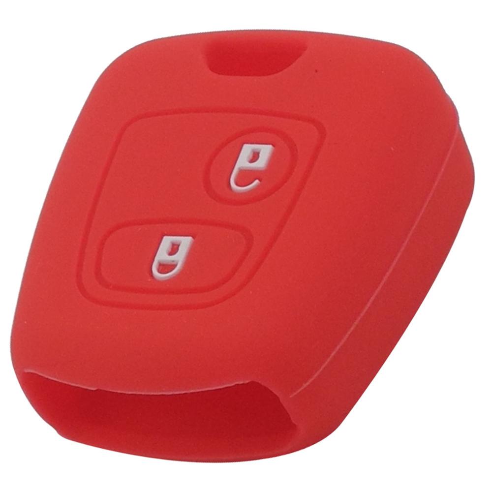 Jingyuqin 2 Buttons Silicone Remote Key Cover For Citroen C1 C2 C3 Pluriel C4 C5 C8 Xsara Picasso For Peugeot 206 307 207 408