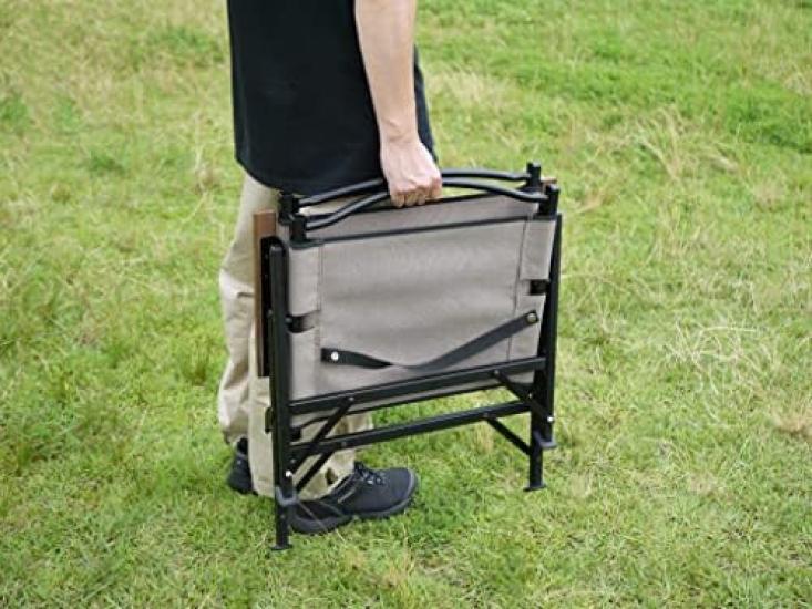 RATELWORKS STORAGE COMPACT Ideal for Outdoor and Made of Natural Wood and Durable This Compact Chair Offers Compact Storage In Black CHAIR, Camping,