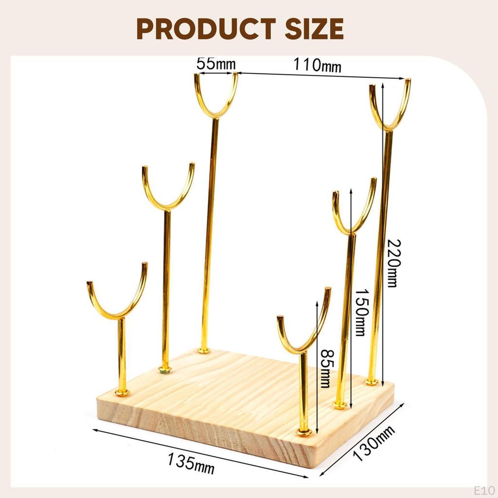 Bracelet Holder Organizer Elegant Watch Display Desktop Stand Wooden Base for Men