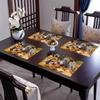4er-Set, Tischsets mit Muster von Windhund und Igel, Modische bedruckte Tischmatten, Geeignet für Esstische, Küchen, Partys, Innenbereich, Feiertage