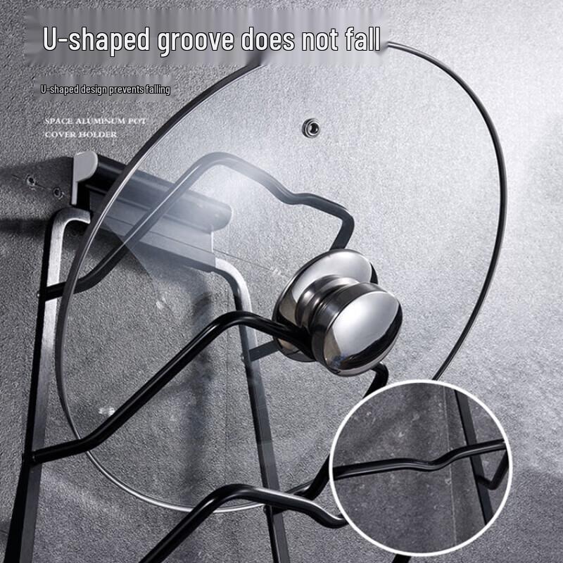 Xiyao Wandmontierter Küchen-Topfdeckel- & Schneidebrettständer