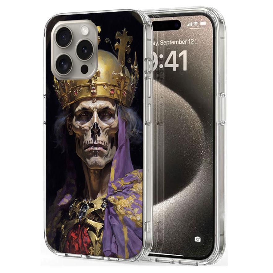 Crown Skeleton Emperor Cases Phone Case For Iphone 17E 16E 17 Air 16 Pro Max 15 Pro 14 Plus 11 13 12 Mini Cover Cases Compatible
