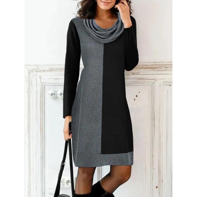 BITCED Fashion Autumn Winter Long Sleeve Casual Dresses S