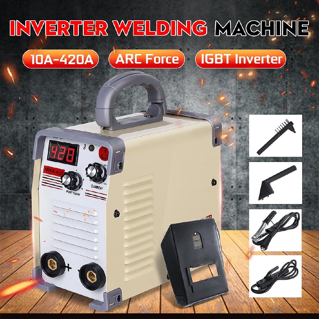 220V Mini Tig Inverter 10-420A Handheld Mini MMA DC Inverter Welding Machine with Clamp for Welding Working Welder Inverter Tool
