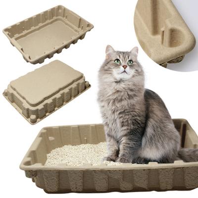 Cat Litter Box Stackable Large Capacity Degradable Cleaning Portable Pet Kittens Litter Box for