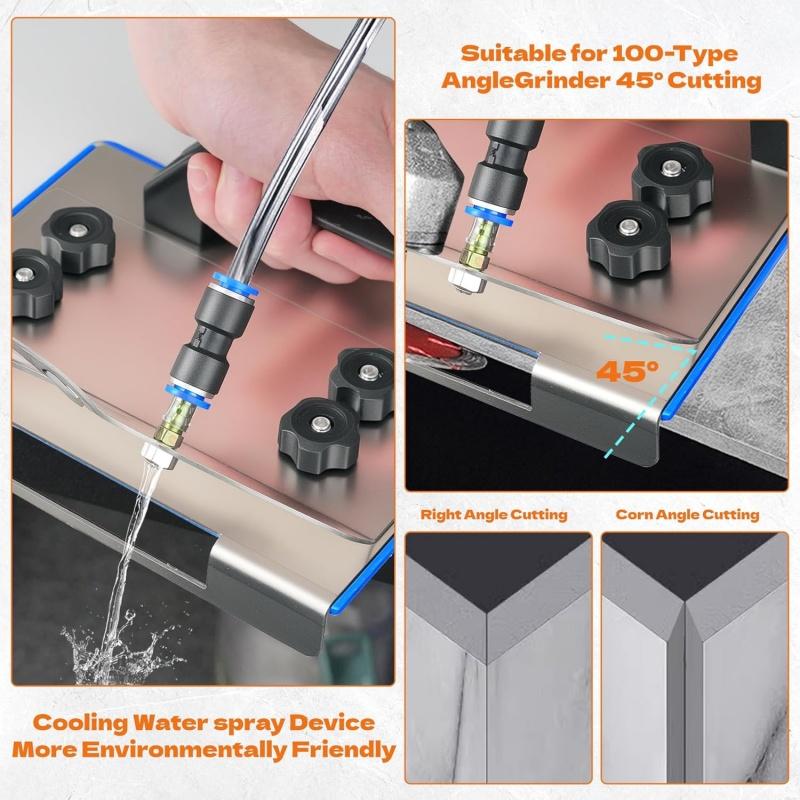 Angle Grinder Stand for Tile 45°Chamfer Cutting,Angle Grinding Fixed Holder,Ceramic Tile Chamfer Bracket,Stainless Steel Beveler