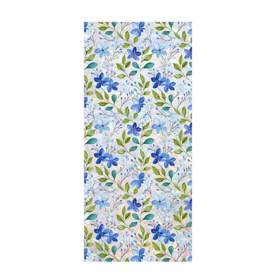 Pellicola Decorativa Arcobaleno per Vetri Privacy Vetro Colorato Fiori Piante Adesivo Riutilizzabile Non Adesivo per Finestre Camera da Letto Blocca Sole