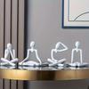 Polyvinyl Chloride 4Pcs Decorative Abstract Thinker Men Statue Showpiece Set | Home Decor Items