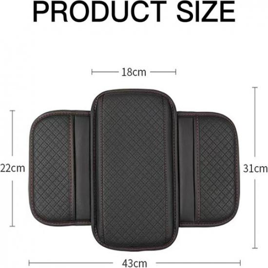 Car Armrest Pad Center Console Box Cover Leather Protector Cushion Accessories